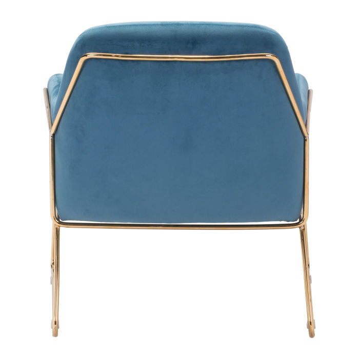 Nadir Arm Chair Blue &Amp; Gold
