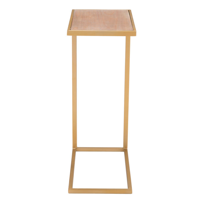Ike Side Table Brown &Amp; Gold
