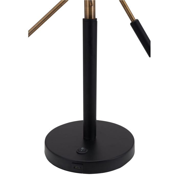 Tanner Table Lamp Matte Black &Amp; Brass