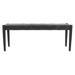 Bandelier Leather Weave Bench
