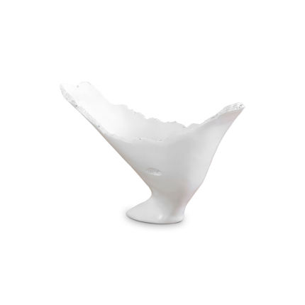 Burled Vase, Glossy White
