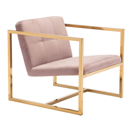 Alt Arm Chair Pink & Gold