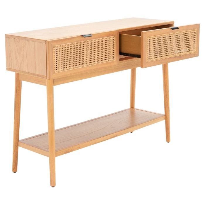 Baisley 2 Drawer Rattan Console Table