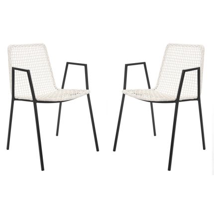 Wynona Leather Woven Dining Chair