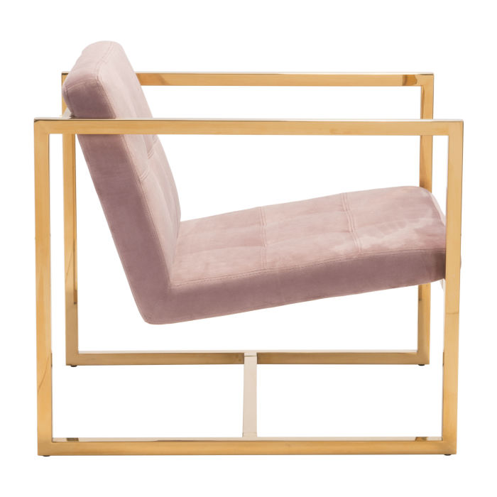 Alt Arm Chair Pink &Amp; Gold