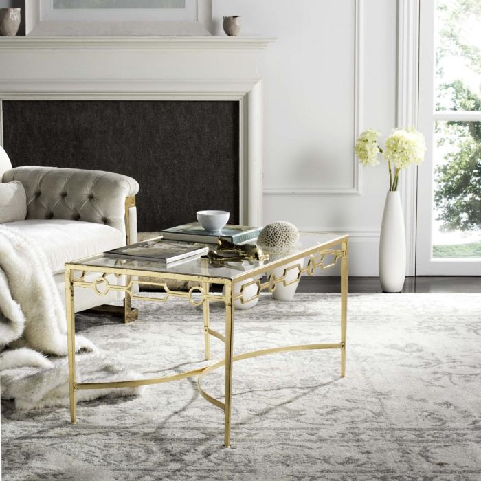 Lura Gold Leaf Retro Coffee Table