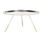 Orson Coffee Table W/ Metal Gold Cap