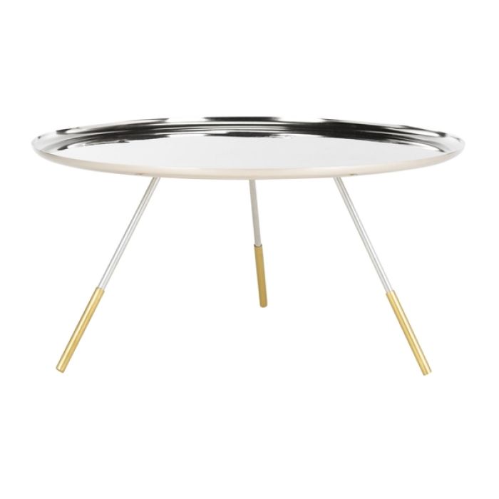 Orson Coffee Table W/ Metal Gold Cap