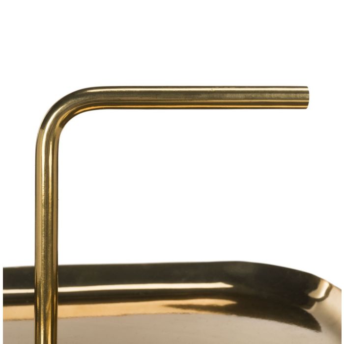 Artemis Square Brass Top Side Table