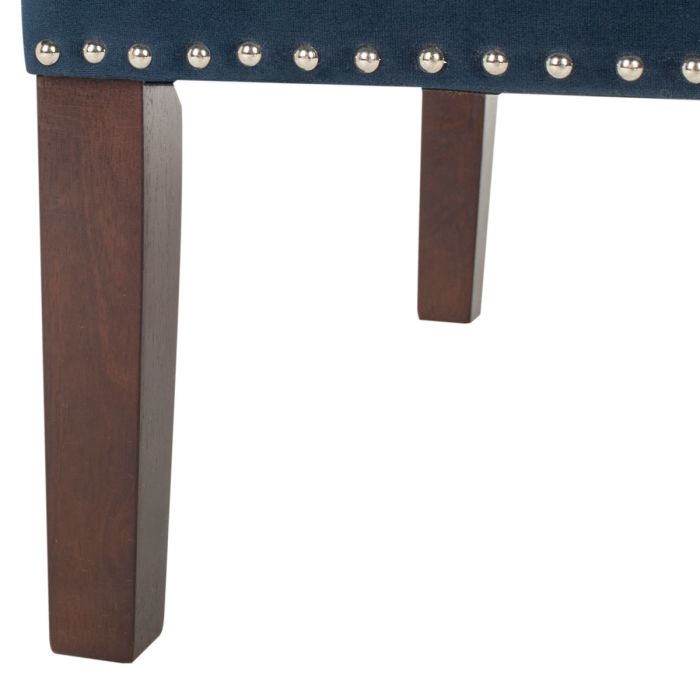 Zoey Velvet Settee W/ Silver Nailheads