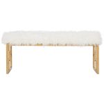 Mera Faux Sheepskin Bench