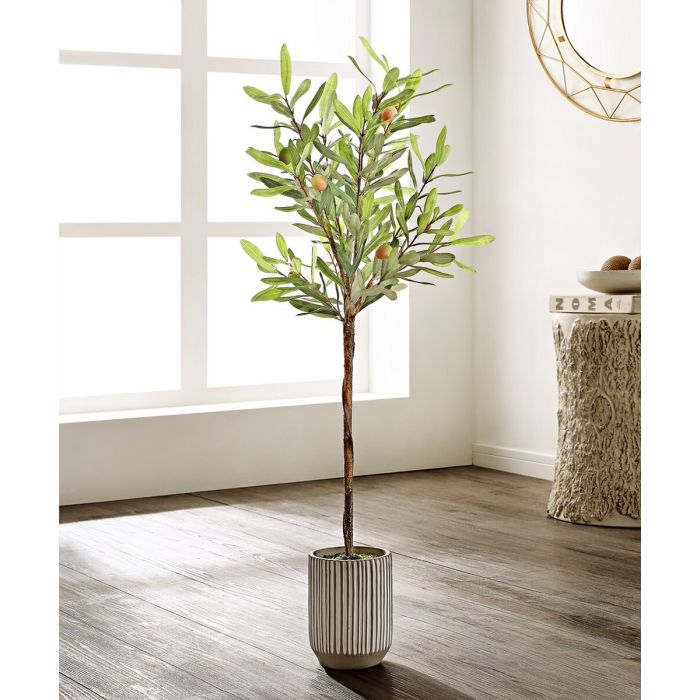 Faux Olive Potted Tree