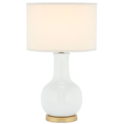 White 27.5-Inch H Ceramic Paris Lamp