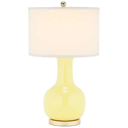 Yellow 27.5-Inch H Ceramic Paris Lamp