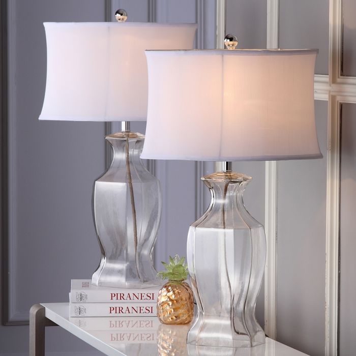 Wendy 28-Inch H Glass Table Lamp