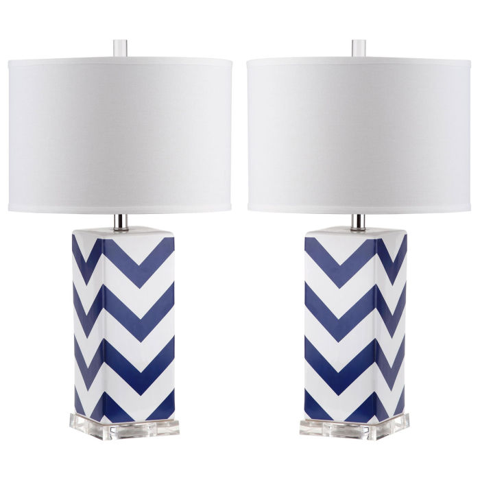 Chevron 27-Inch H Stripe Table Lamp