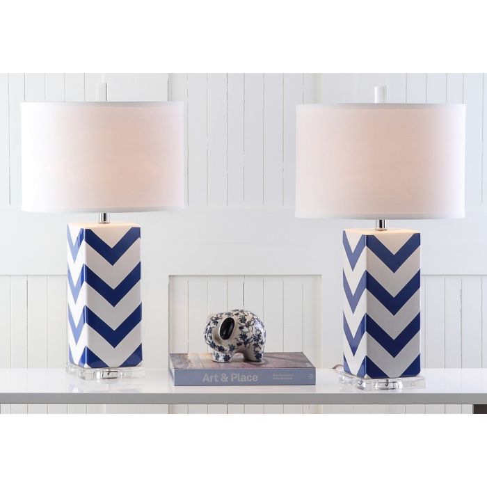 Chevron 27-Inch H Stripe Table Lamp