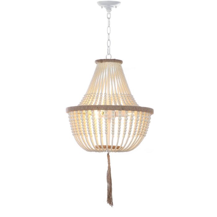 Lush Kristi 3 Light 16.5-Inch Dia Cream Beaded Pendant