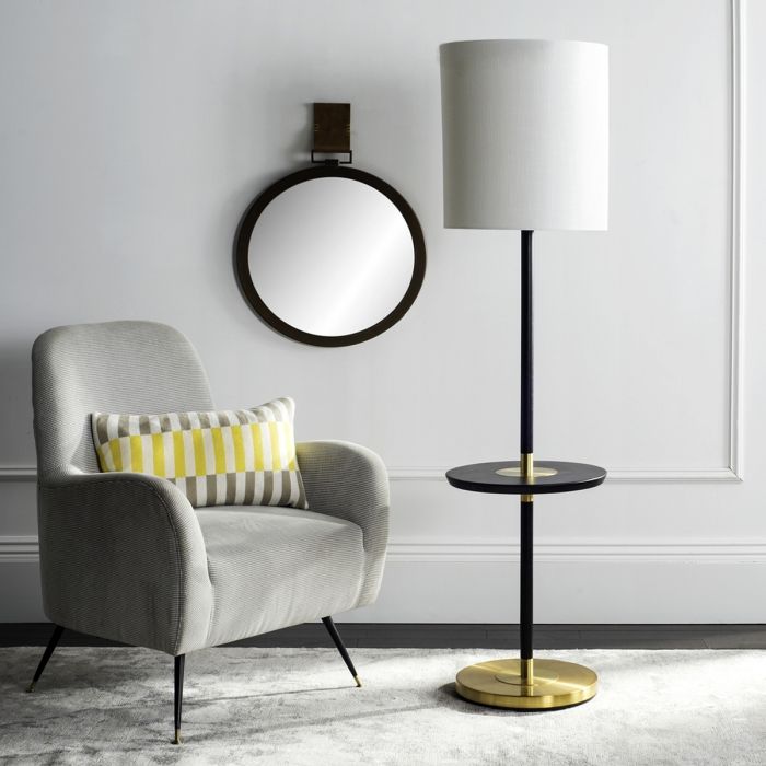 Janell 65-Inch H End Table Floor Lamp
