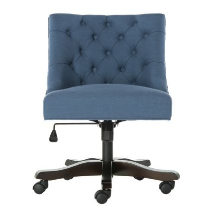 Soho Tufted Linen Swivel Desk Chair