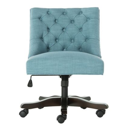 Soho Tufted Linen Swivel Desk Chair