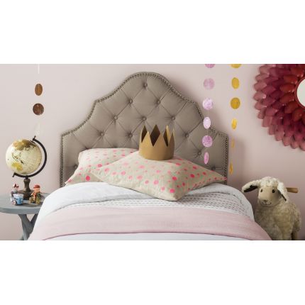Arebelle Taupe Tufted Headboard