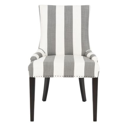 Becca 19''H Stripe Linen Dining Chair