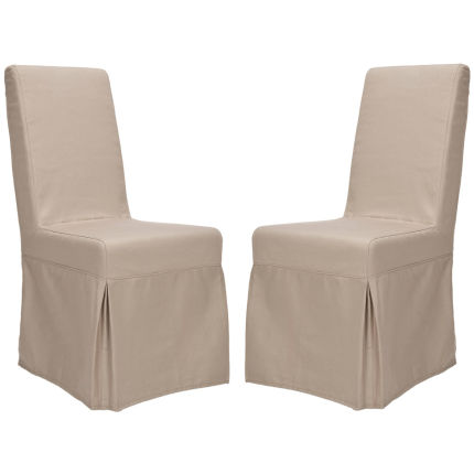 Adrianna 19''H Linen Slipcover Chair (Set Of 2)