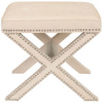 Palmer Ottoman - Silver Nail Heads