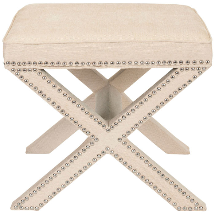 Palmer Ottoman - Silver Nail Heads