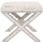 Palmer Ottoman - Silver Nail Heads