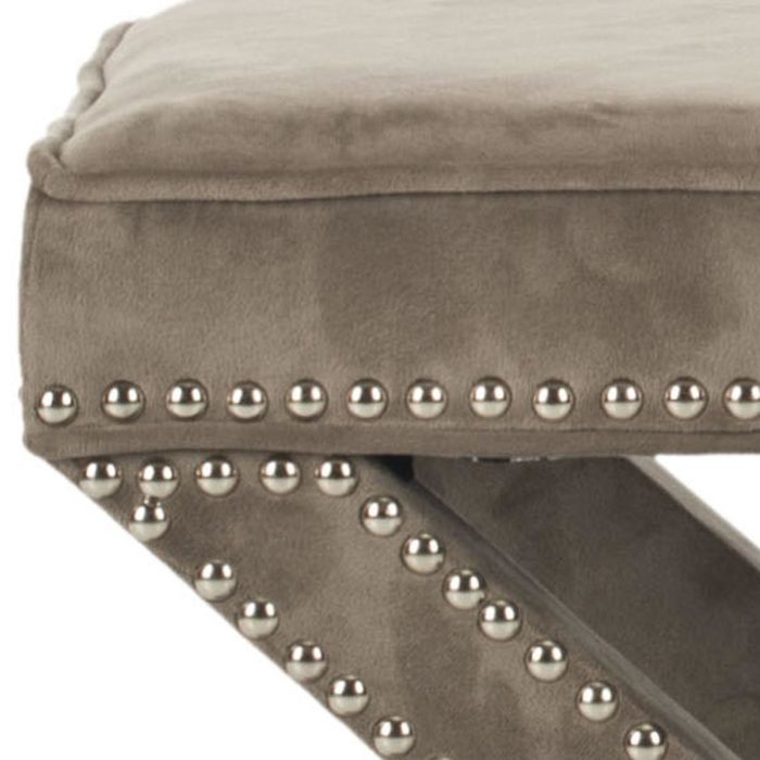 Palmer Ottoman - Silver Nail Heads