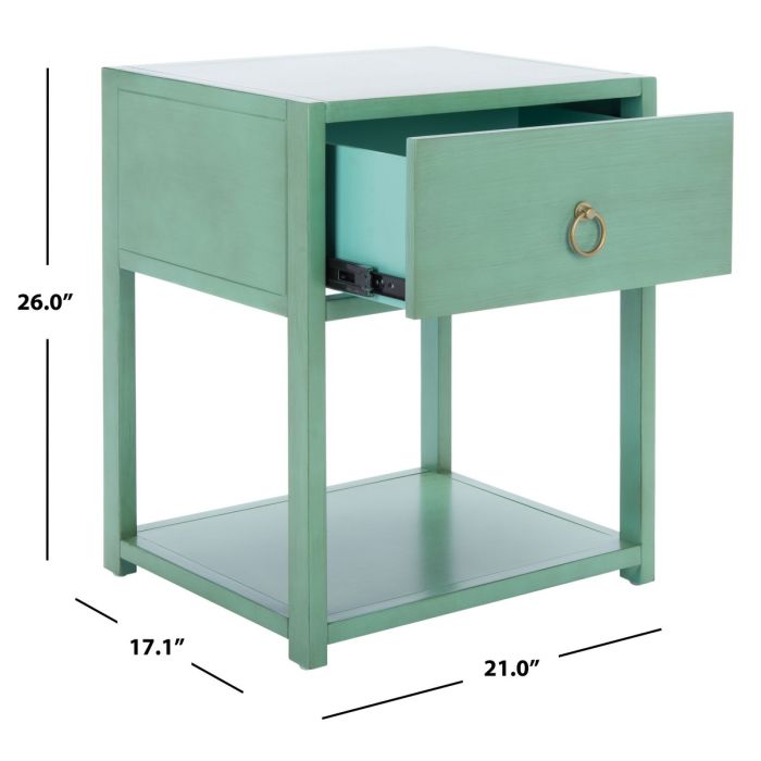 Yudi 1 Drawer 1 Shelf Nightstand