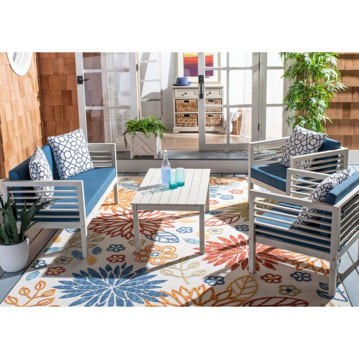 Alda 4 Pc Outdoor Set With Accent Pillows