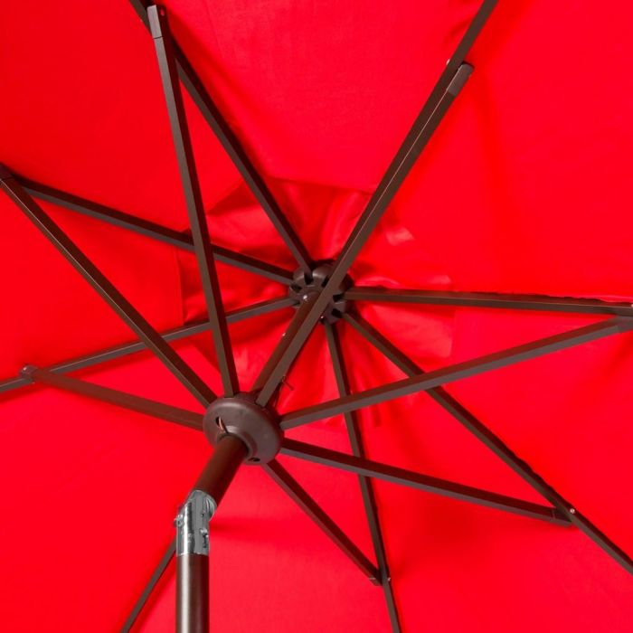Uv Resistant Zimmerman 9 Ft Crank Market Push Button Tilt Umbrella With Flap