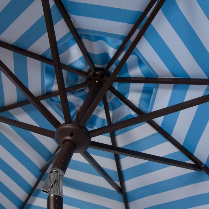 Athens Inside Out Striped 9Ft Crank Outdoor Auto Tilt Umbrella