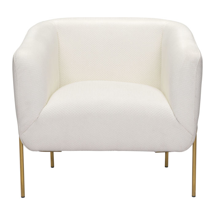 Micaela Arm Chair Ivory &Amp; Gold