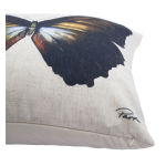 Pillow with a butterfly print on it